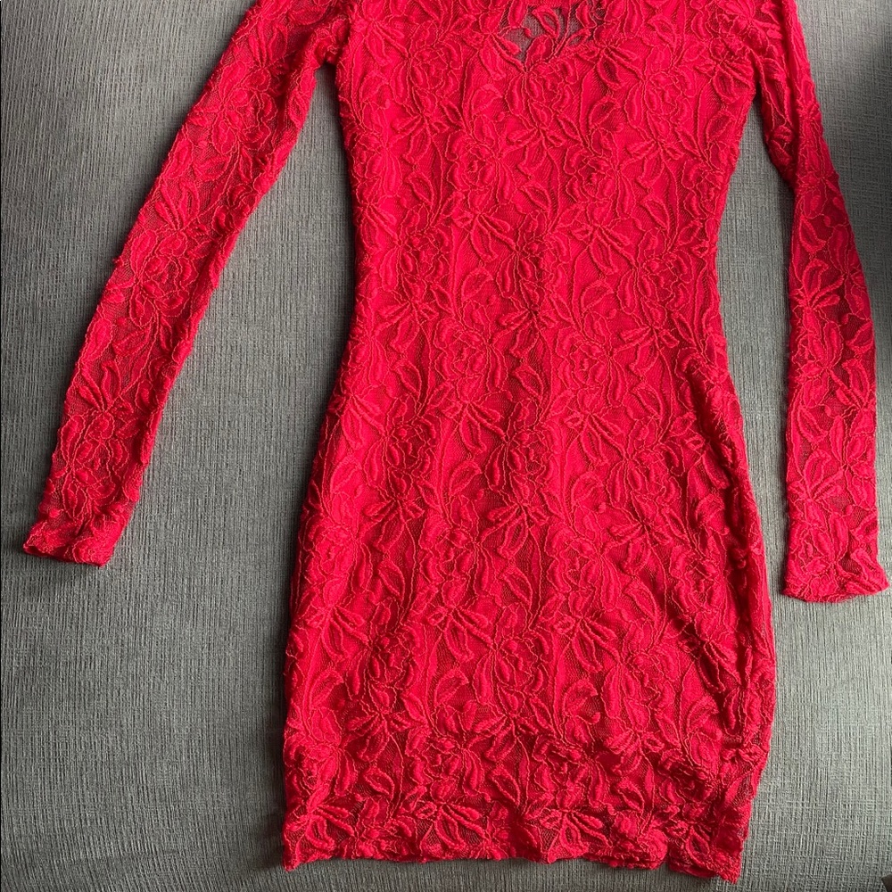 Love, Fire Lace Dress